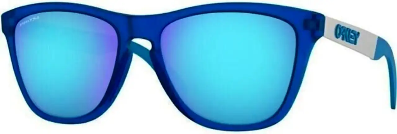 Очки солнцезащитные oakley frogskins mix matte translucent sapphire/prizm sapphire, фотография 2
