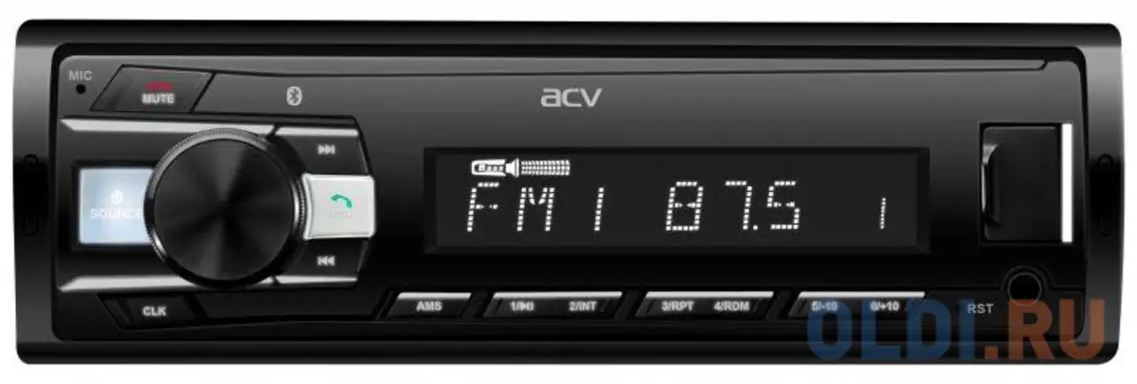 Автомагнитола acv avs-918br 1din 4x50вт, фотография 1