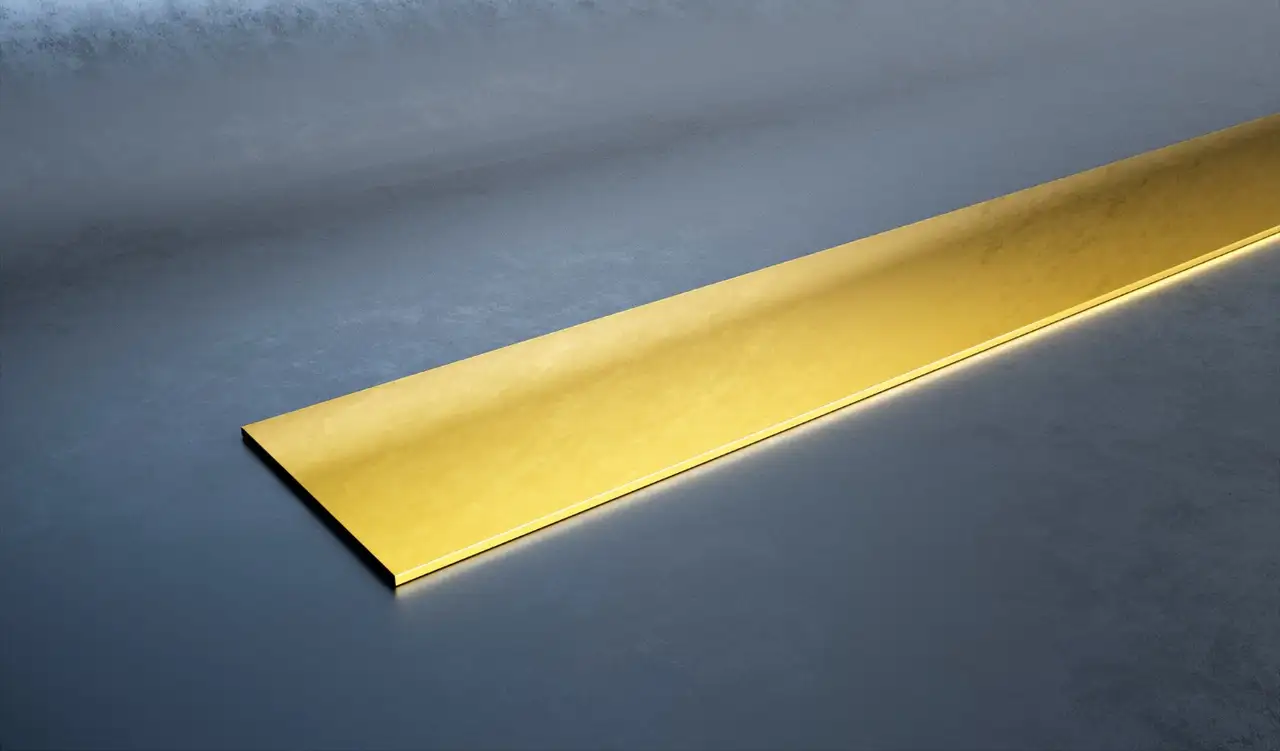 Латунная полоса, B 10-560 мм, s 0,6-5 мм, L 1-3 м, Мерность: мд, Марка: ЛС59-1; Л90; Л63, фотография 1