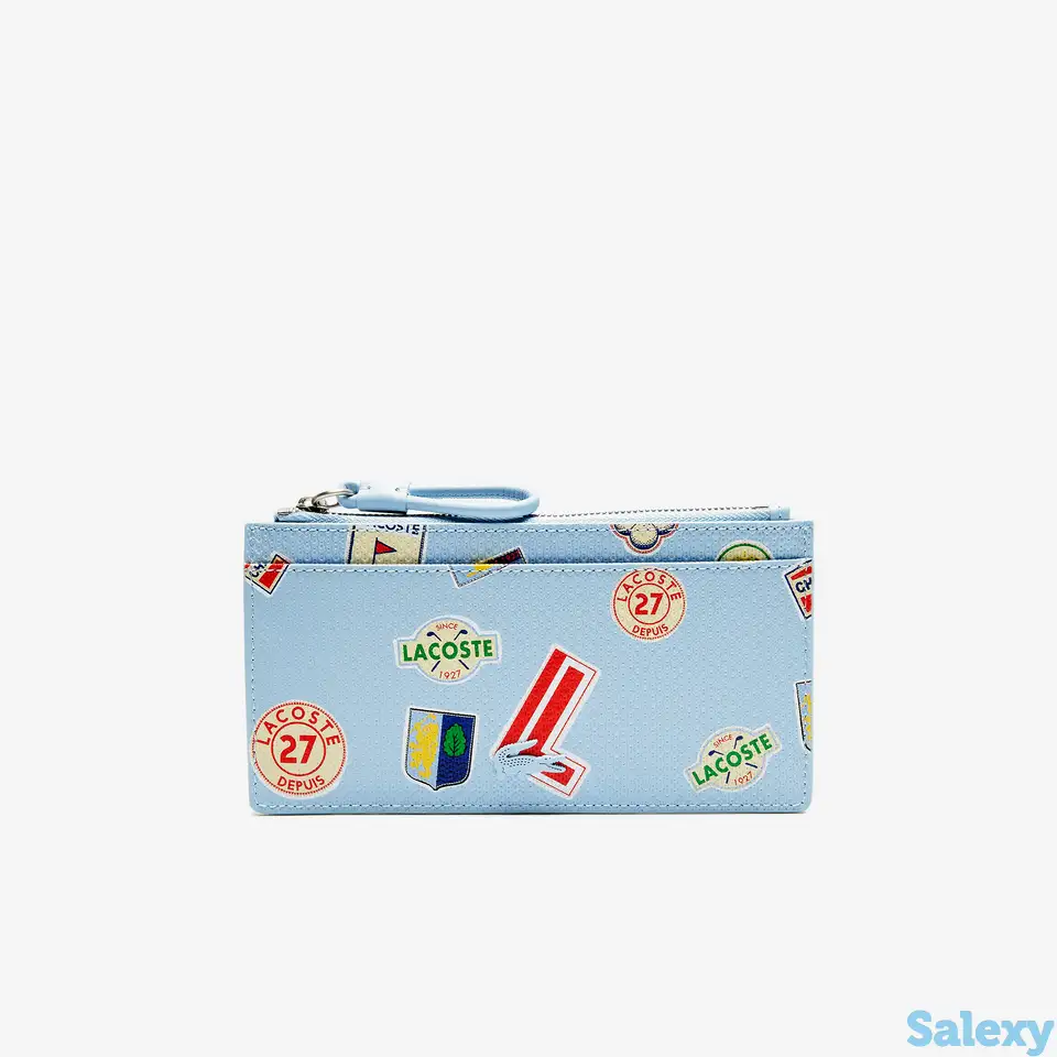 Кошелёк lacoste chantaco с крупным принтом из кожи на молнии, фотография 1