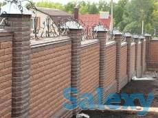 Строительство забора из кирпича, фотография 2