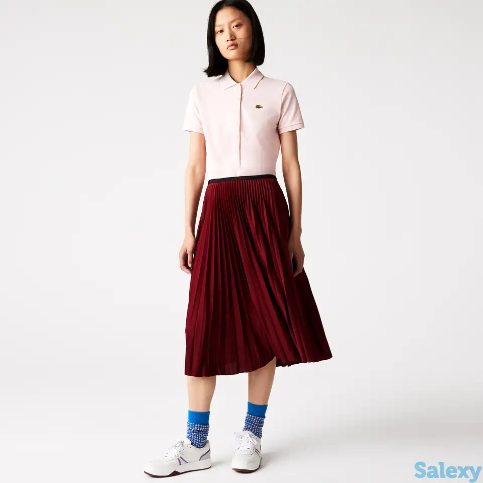 Женская юбка средней длины lacoste с надписью на талии, фотография 1