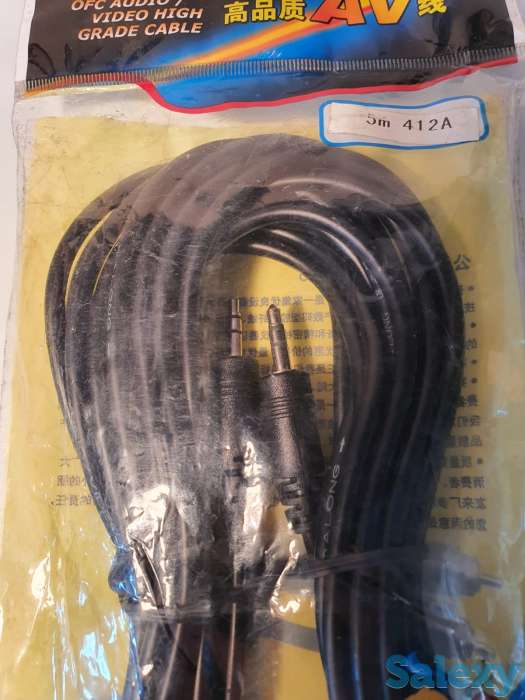 Аудио видео Кабель шнур AUX-AUX,  высококачественный 1.5 метров, фотография 4