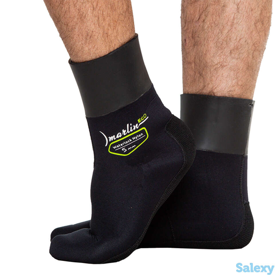 Носки marlin waterlock nylon eco, черн., неоп., 7mm, фотография 1