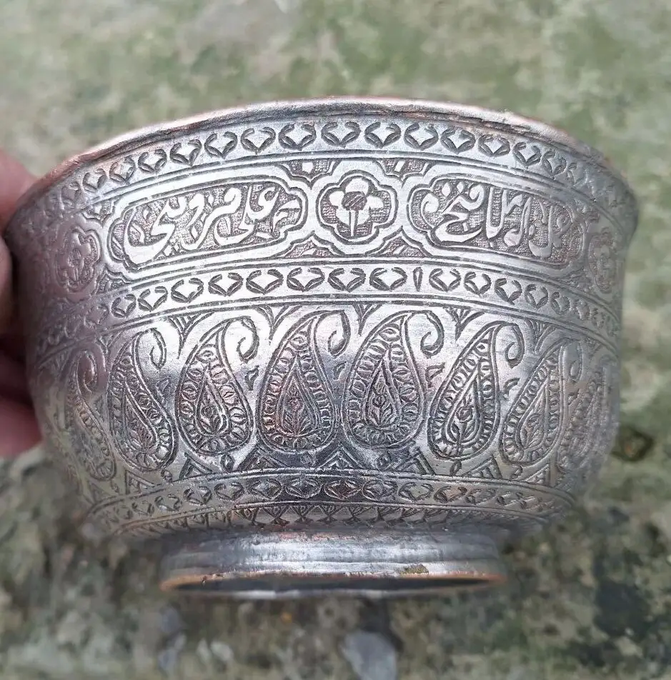 Медная Чаша 19 век ручная работа, фотография 2