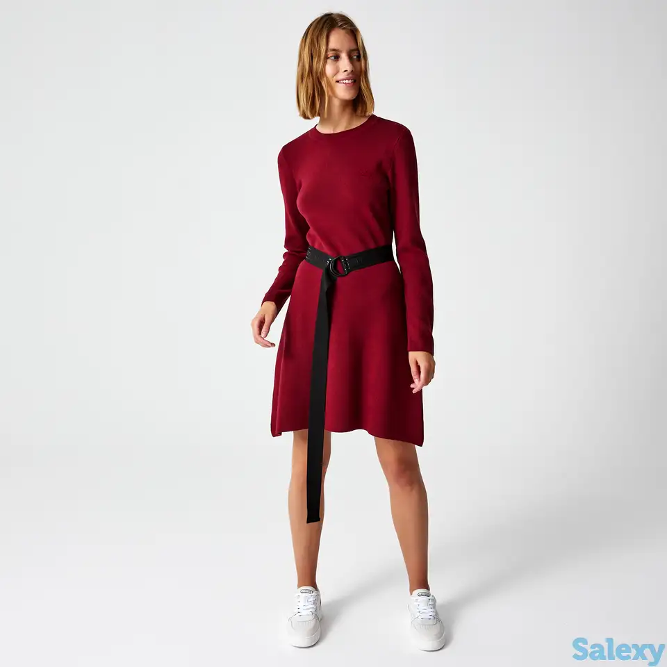 Женское платье lacoste regular fit с поясом, фотография 1