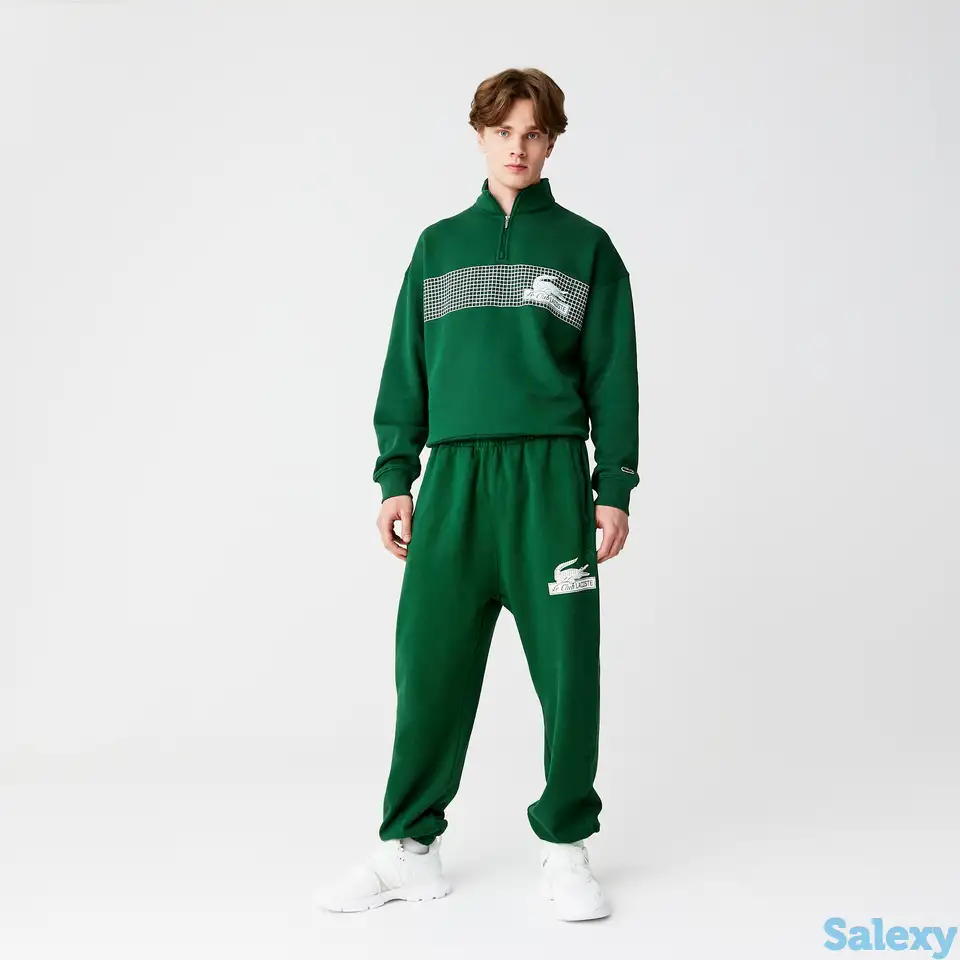 Мужские спортивные штаны lacoste relaxed fit из хлопка, фотография 1