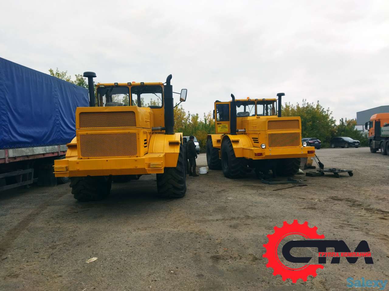 Кировец К-700, бульдозерный отвал, грейдозер дм15, фотография 3