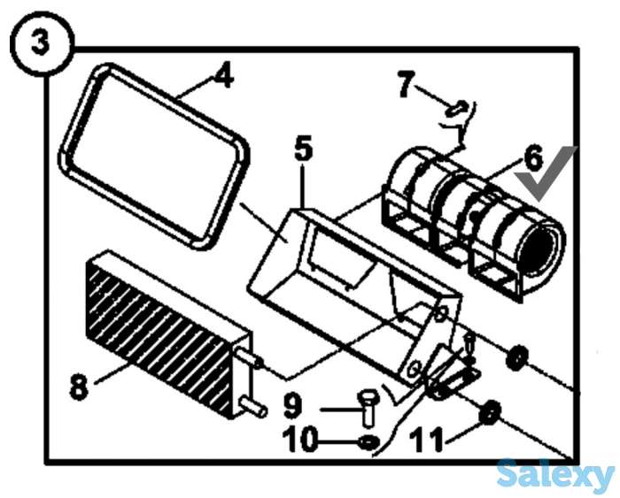 Мотор печки на экскаватор-погрузчик Hidromek 102B, 102S., фотография 1