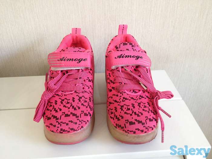 Кроссовки детские на роликах, светящиеся, недорого, фотография 3