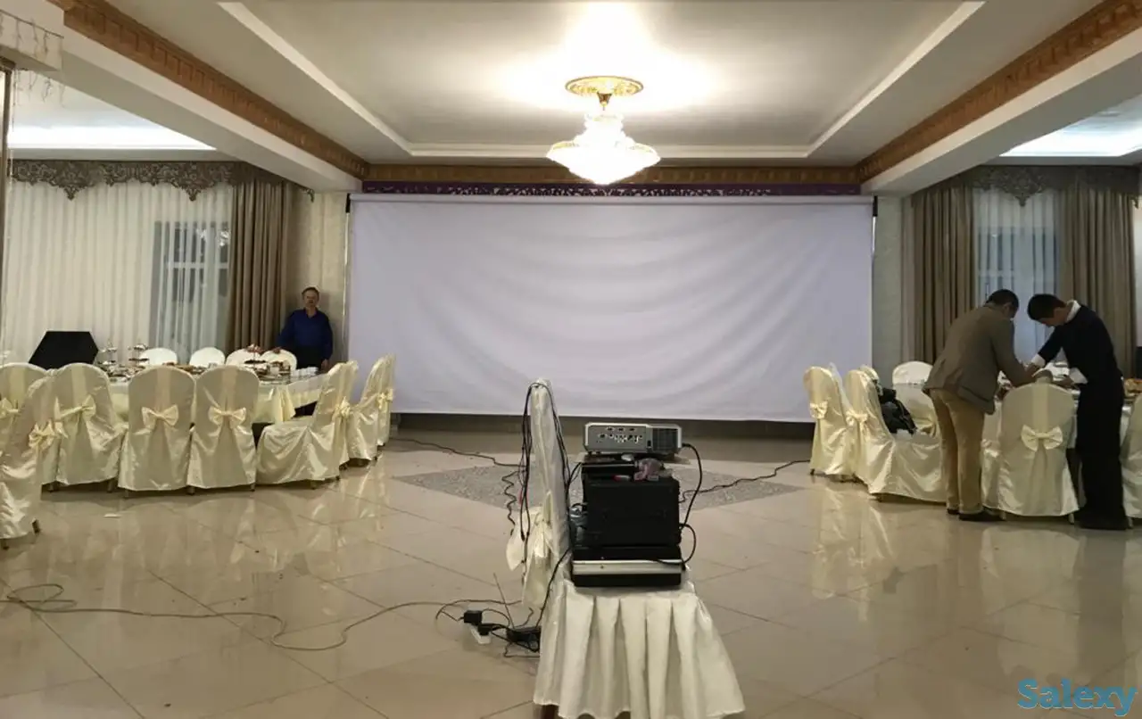 Ведущие, режиссёры, сценаристы, дикторы на казахском русском языках на Еске алу поминки, проектор большой 6 м. экран, фотография 5