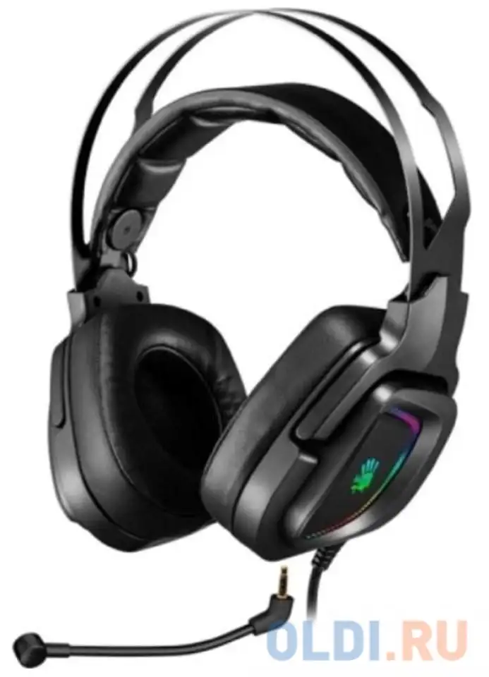 Наушники с микрофоном a4tech bloody g570 черный/серый 2м мониторные usb оголовье, фотография 1