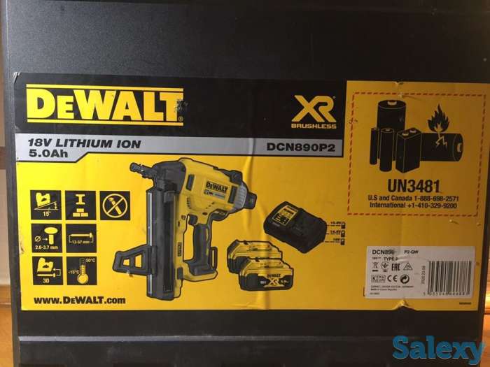 Гвоздезабиватель пистолет аккумуляторный DeWalt DCN890P2, фотография 2