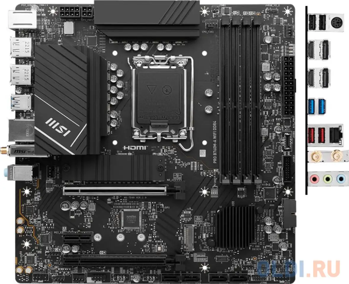 Материнская плата msi pro b760m-a wifi ddr4, фотография 1