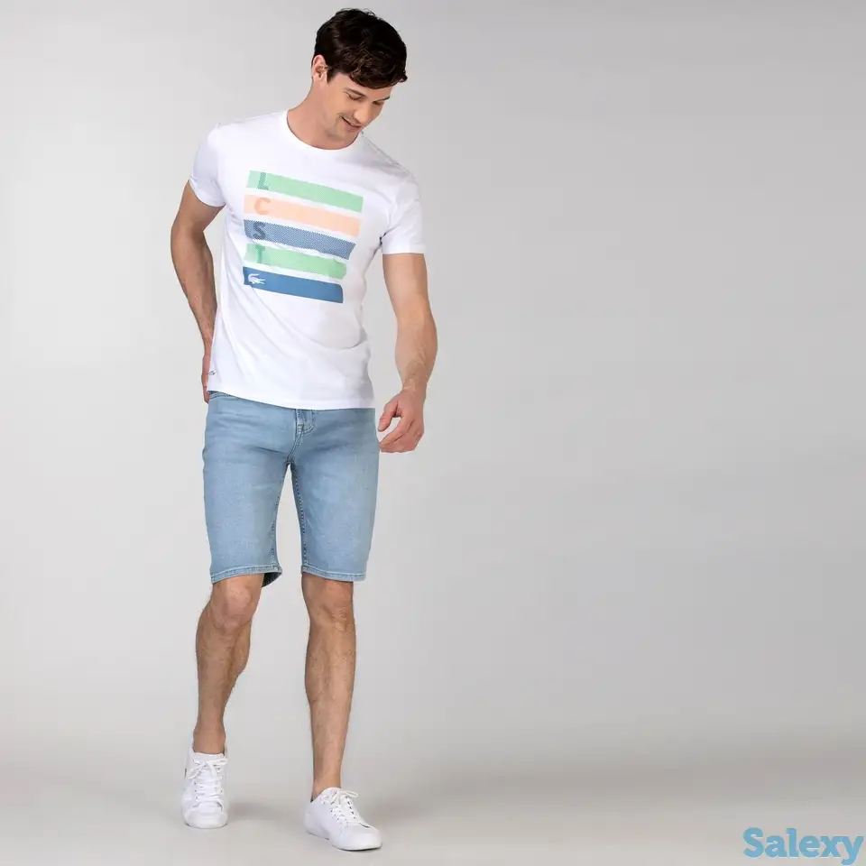 Мужские джинсовые шорты lacoste, фотография 1