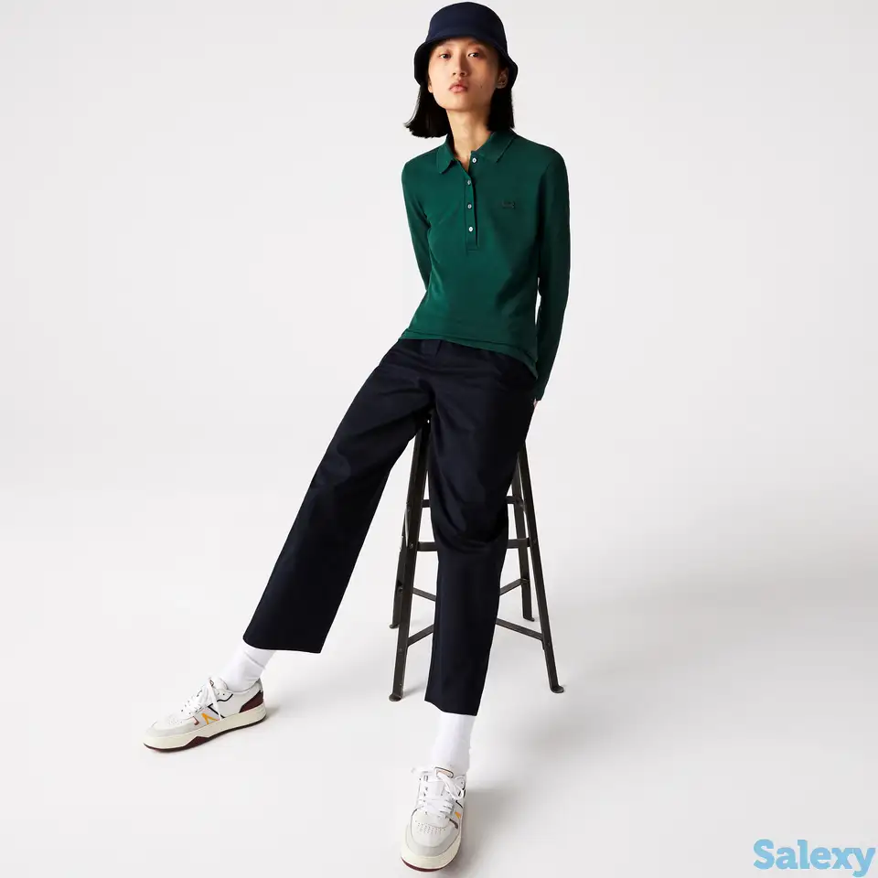 Женское поло lacoste из эластичного хлопка, фотография 1