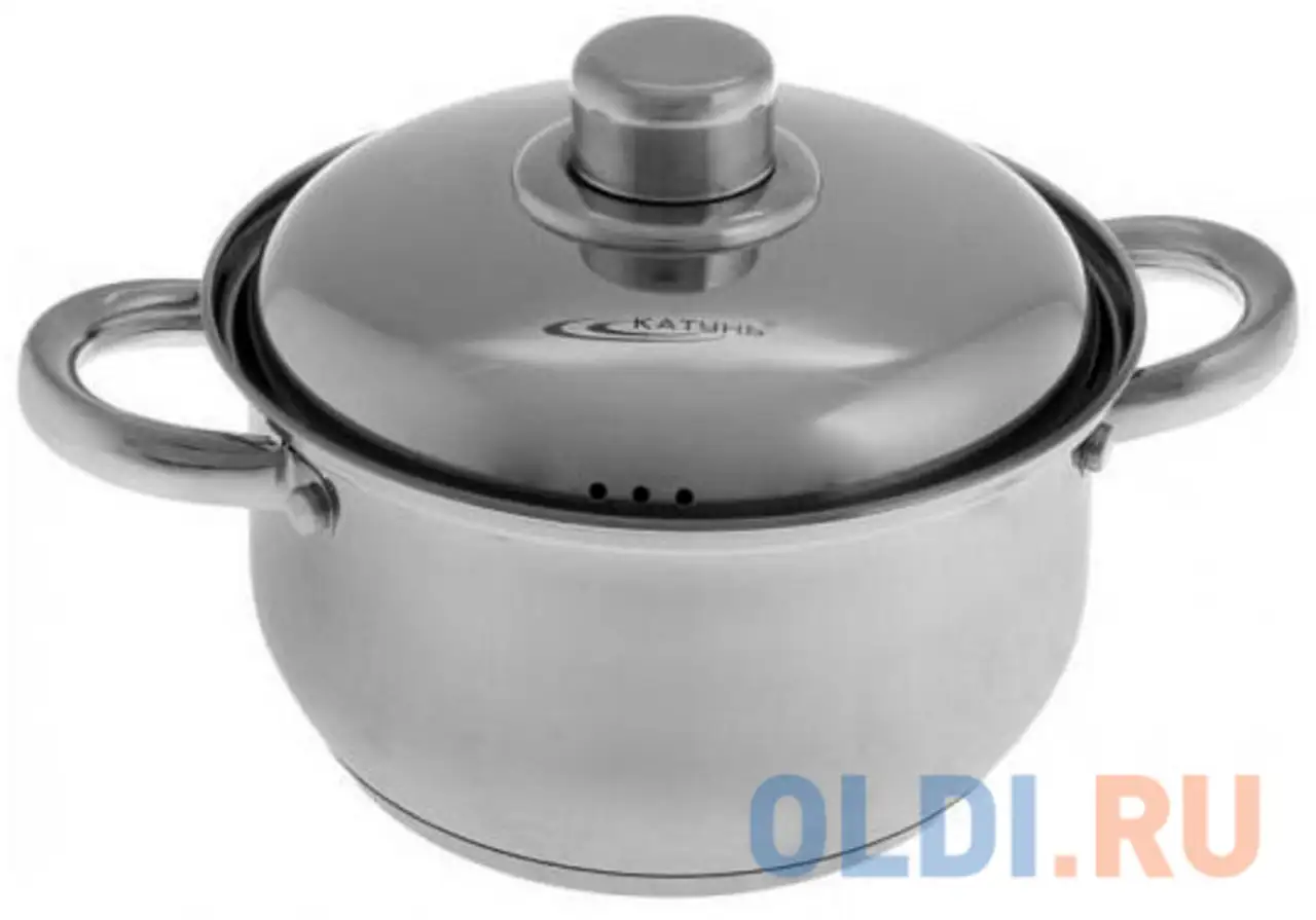 Кастрюля катунь kt04-d-18м гретта 16 см 1.8 л нержавеющая сталь, фотография 1