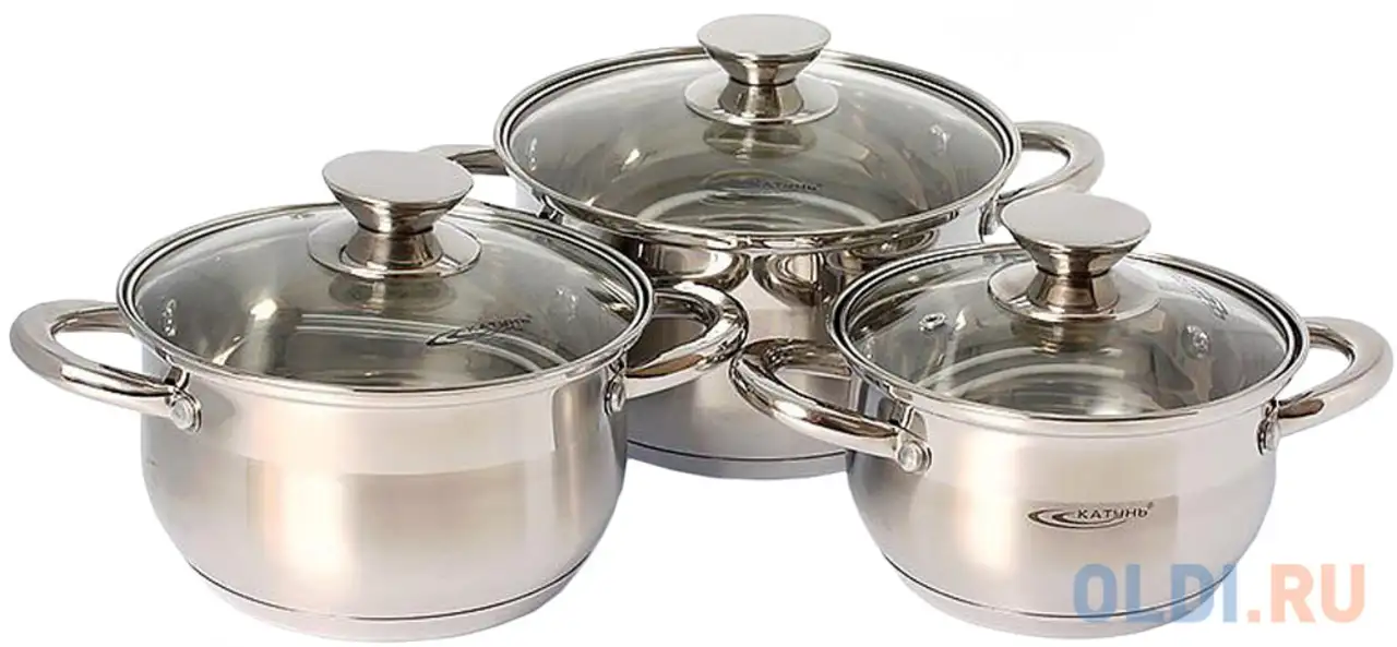 Набор кастрюль катунь кт01-а диана, фотография 1