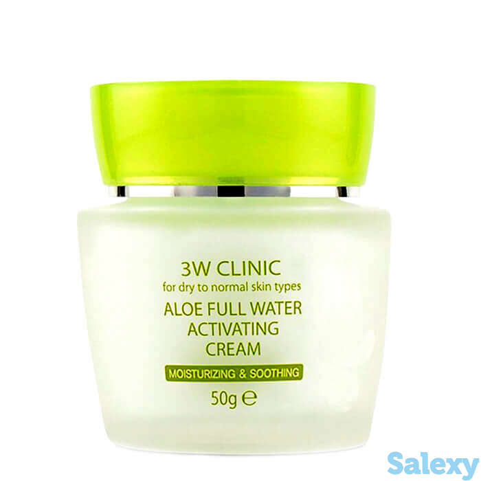 Крем для лица 3w clinic aloe full water activating cream, фотография 1