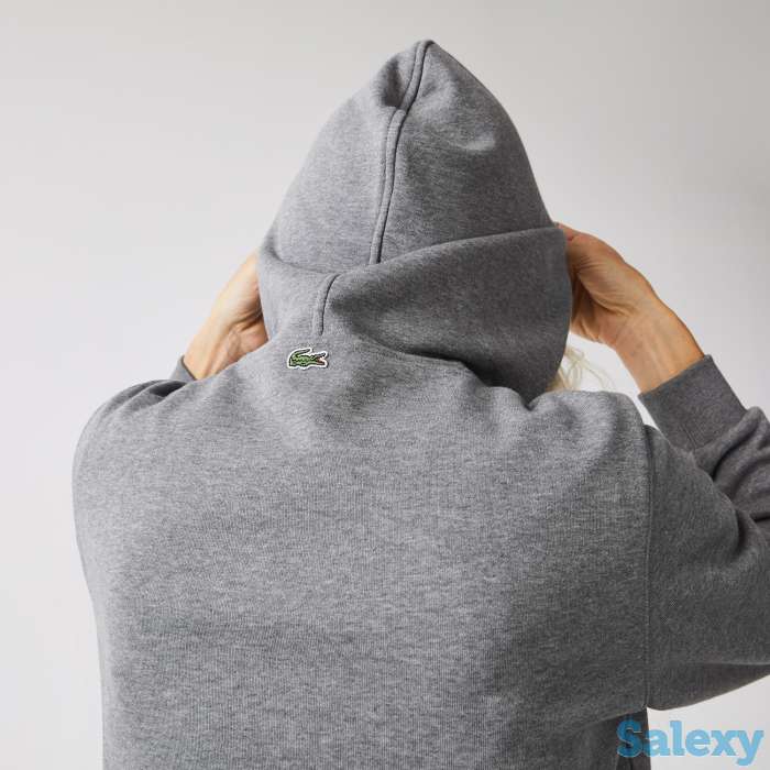 Женская флисовая худи lacoste свободного кроя с принтом, фотография 5