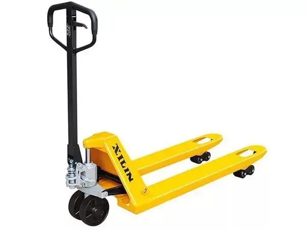 Тележка гидравлическая рохля 2000 кг 1150 мм TOR DB полиуретановые колеса, фотография 1