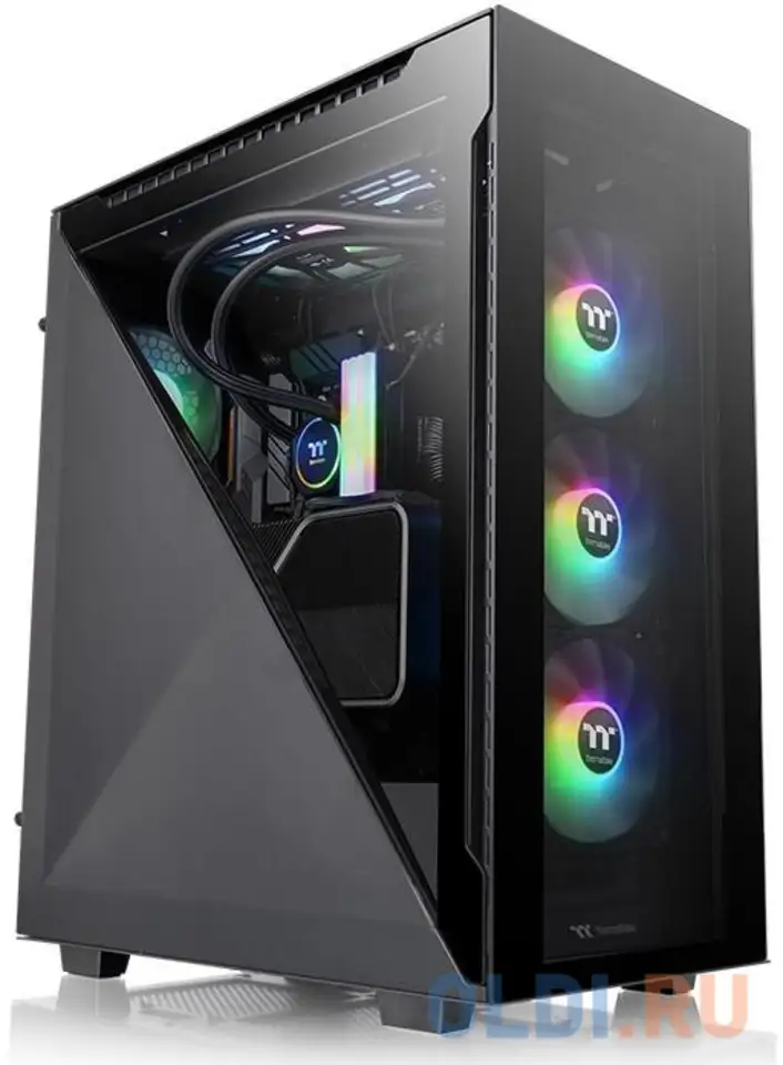 Корпус atx thermaltake divider 500 tg без бп чёрный, фотография 1