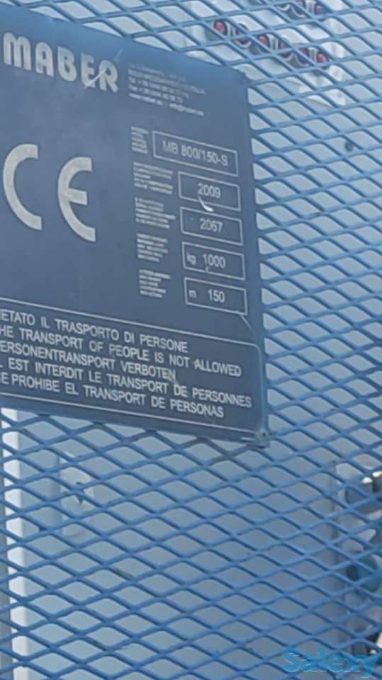 Подъемник грузопассажирский мачтовый MABER MB 1500/150 Б/У, фотография 2