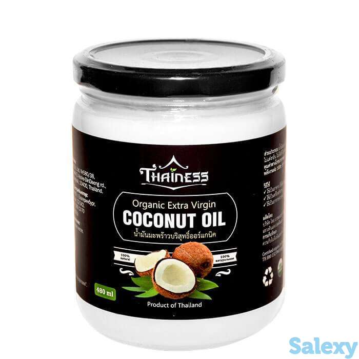 Кокосовое масло thainess organic extra virgin coconut oil (480 мл), фотография 1