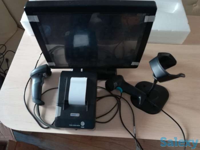 Продам комплект кассы Umag, полку для товара в магазин, напольные весы., фотография 4