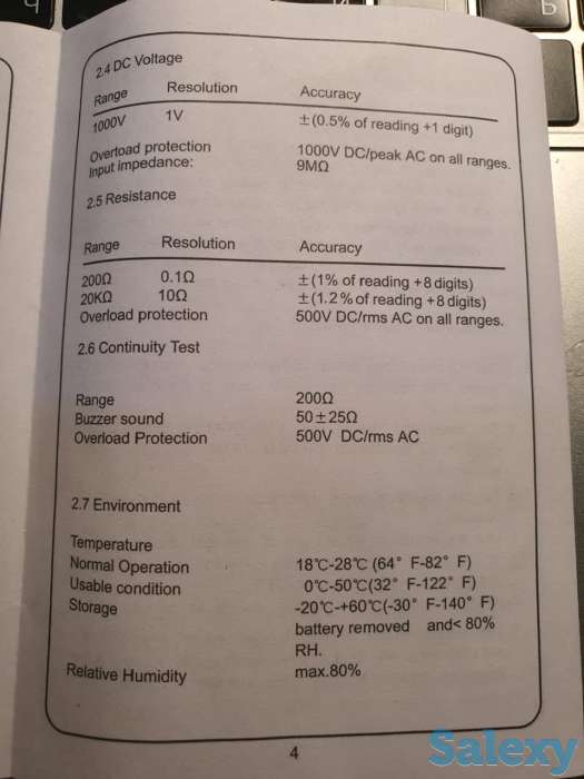 Токоизмерительные клещи мультиметр MT-266, фотография 5