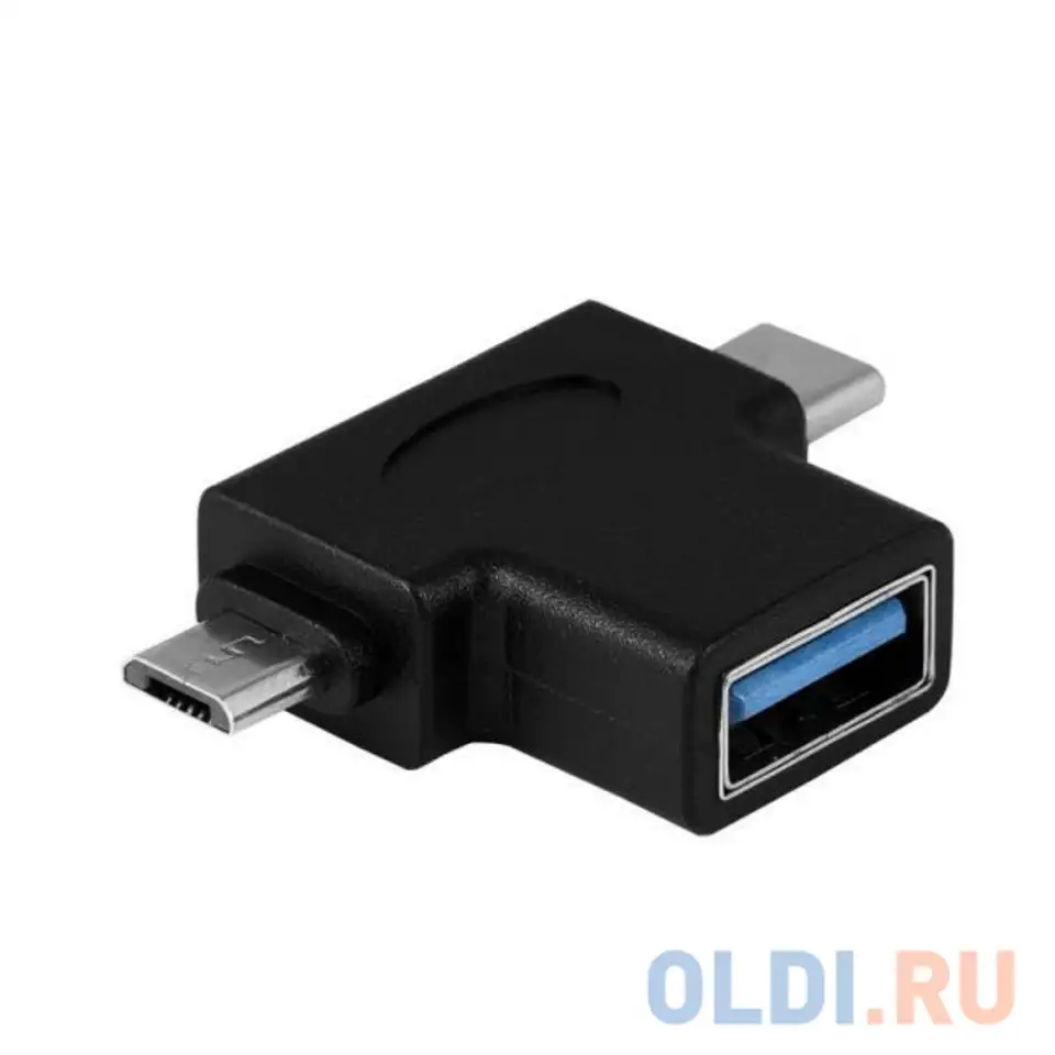 Переходник type-c microusb orient uc-302 черный, фотография 1