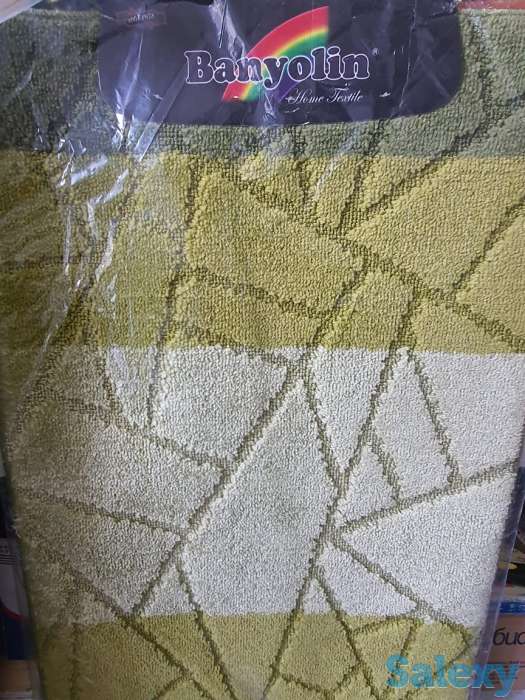 Коврик зеленого цвета для ванны Турция, комплект двойка 100 на 60 см, фотография 4