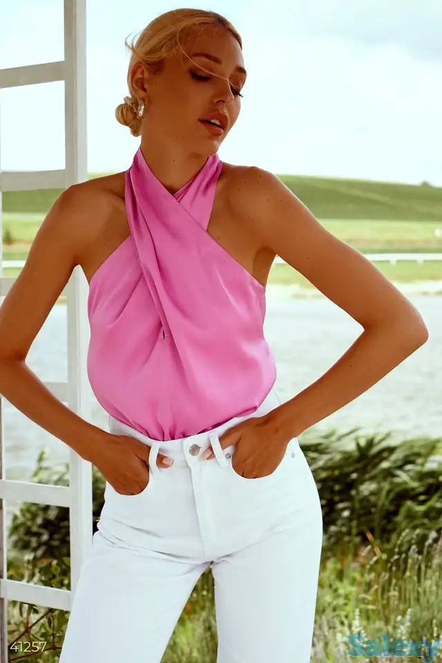 Шелковый топ-халтер, фотография 1