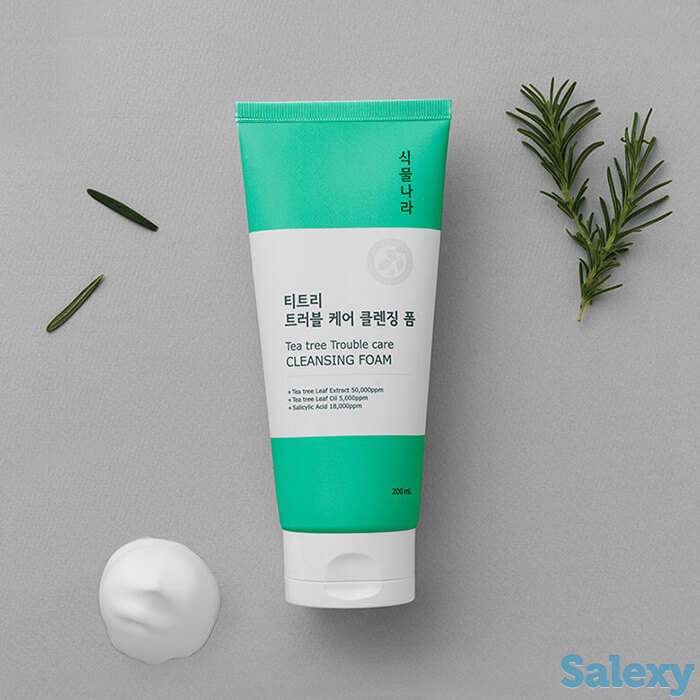 Пенка для умывания shingmulnara tea tree trouble care cleansing foam, фотография 2
