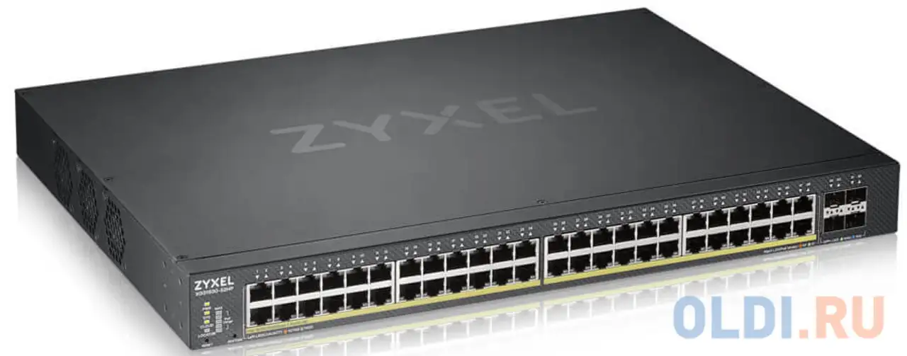 Zyxel xgs1930-52hp hybrid smart l2+ switch poe+ zyxel nebula flex, 48xge, фотография 1