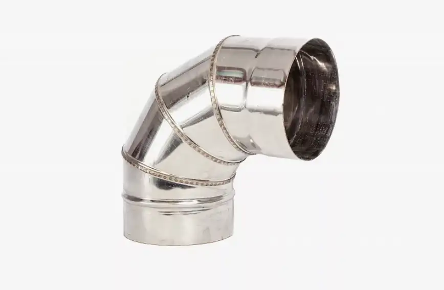 Отвод для дымохода, D 110-450 мм, s 0,5-1 мм, Марка: AISI 430; AISI 316, фотография 1