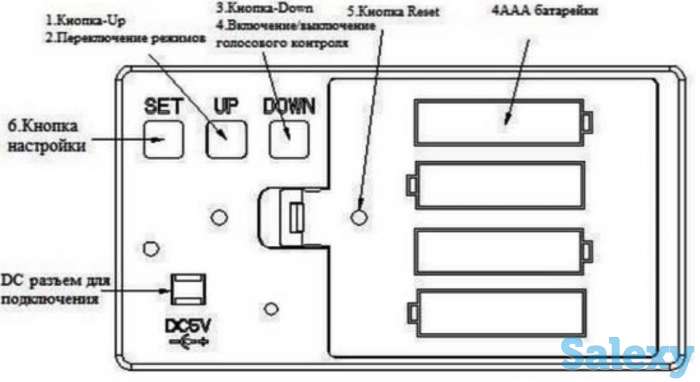 Электронные, деревянные часы, фотография 3