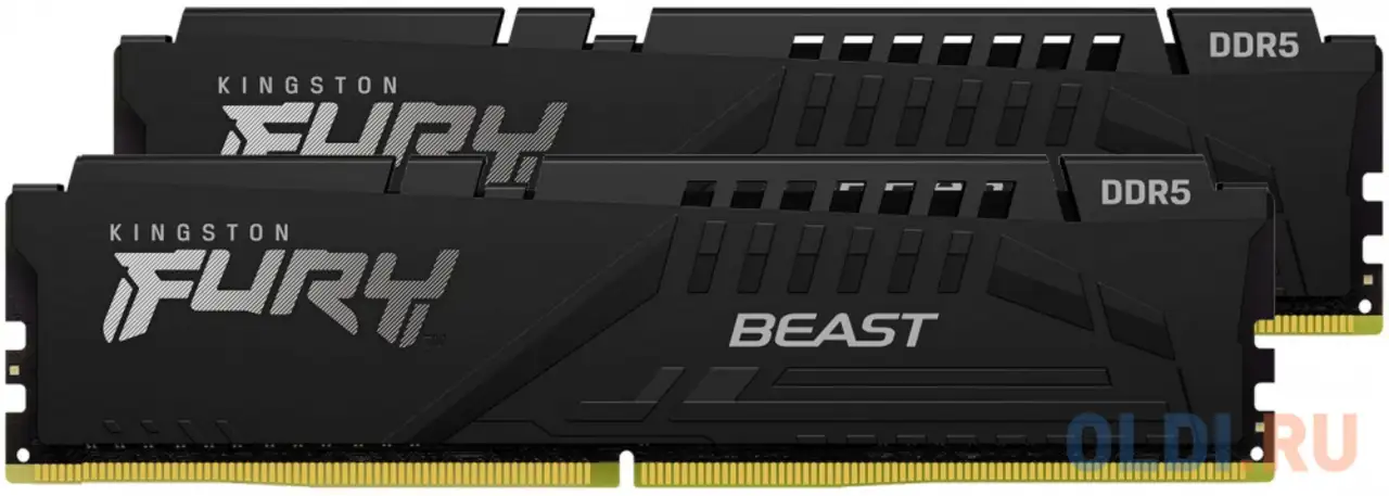 Оперативная память для компьютера kingston fury beast dimm 32gb ddr5 5200, фотография 1
