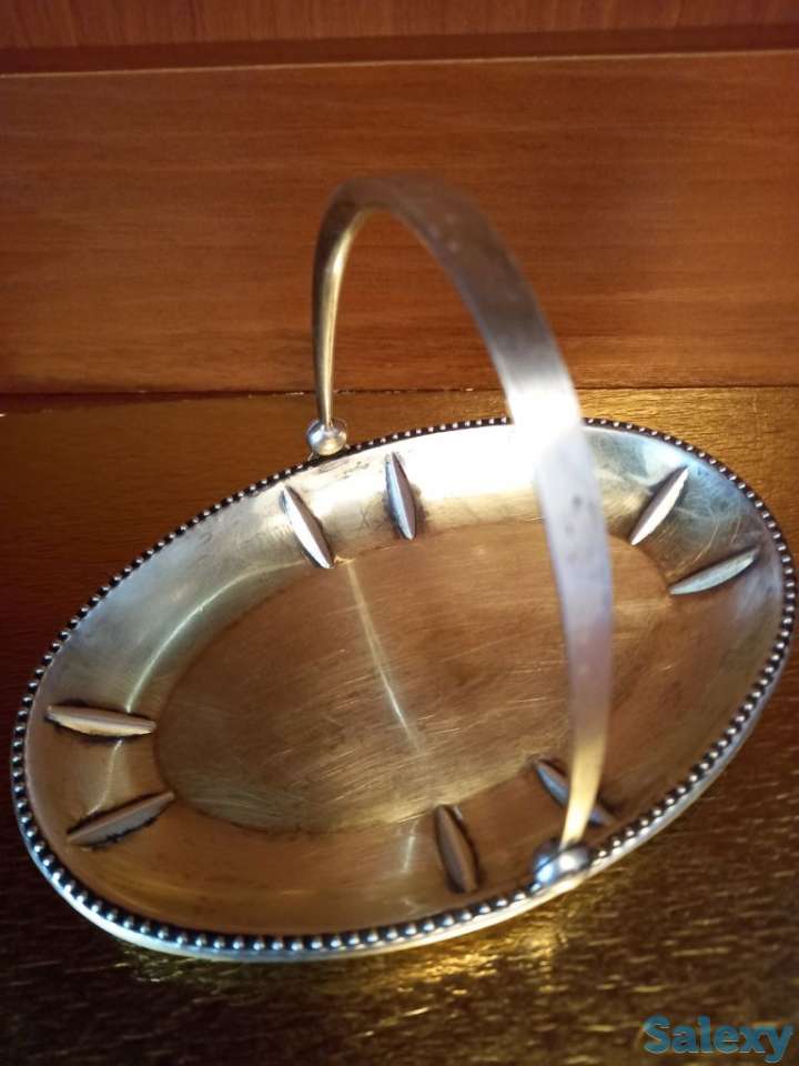 продам вазочку. чистое серебро 875 проба. ссср, фотография 2