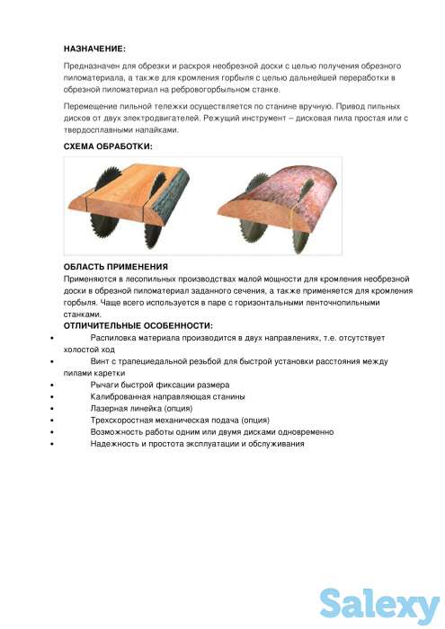 Станок двухпильный кромкообрезной мод. 