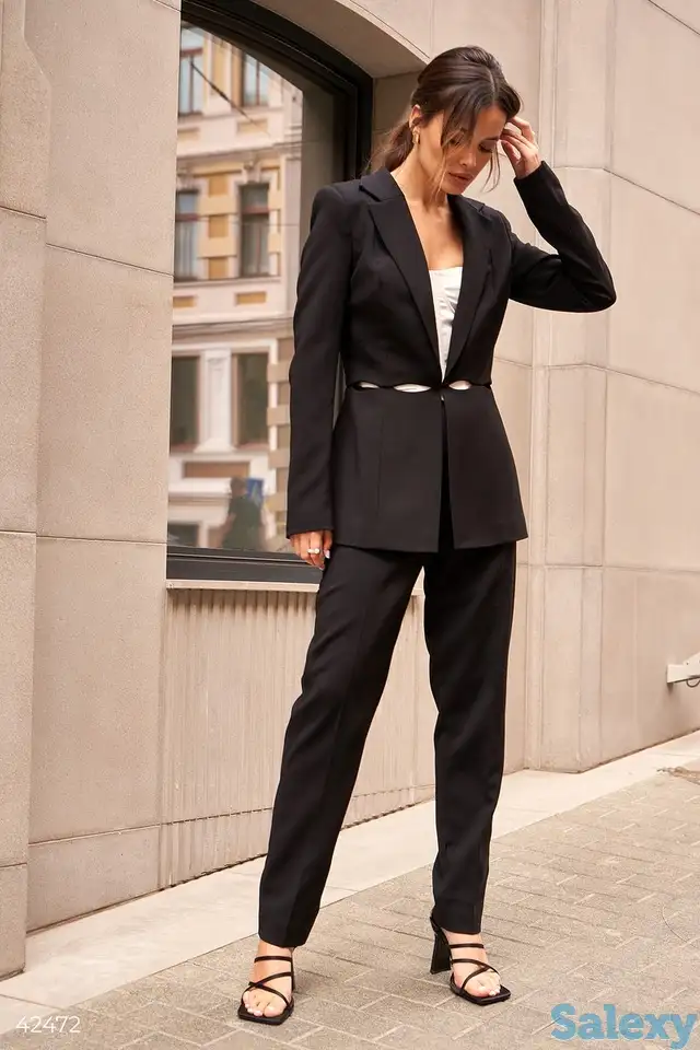 Черный брюки зауженного кроя, фотография 1