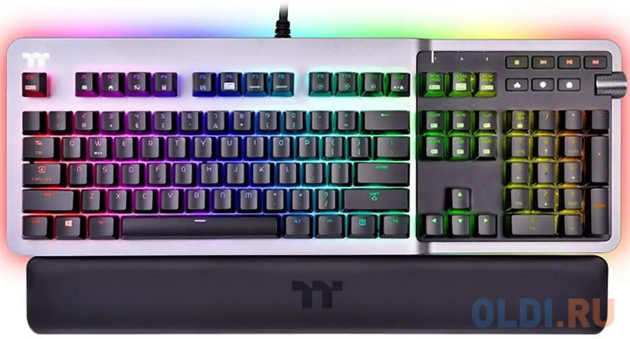 Клавиатура thermaltake argent k5 silver usb, фотография 1