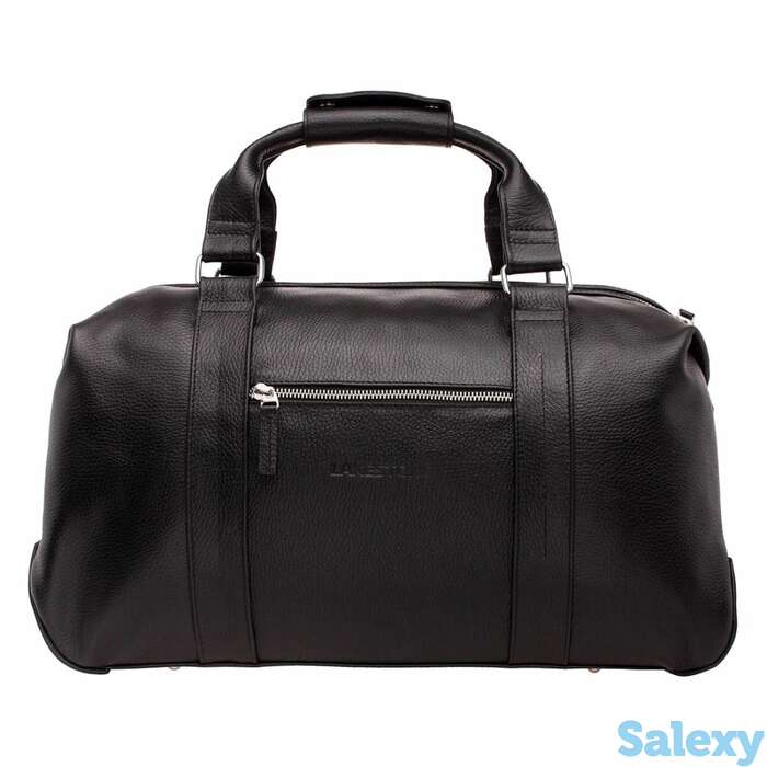 Кожаная дорожно-спортивная сумка woodstock black, фотография 1