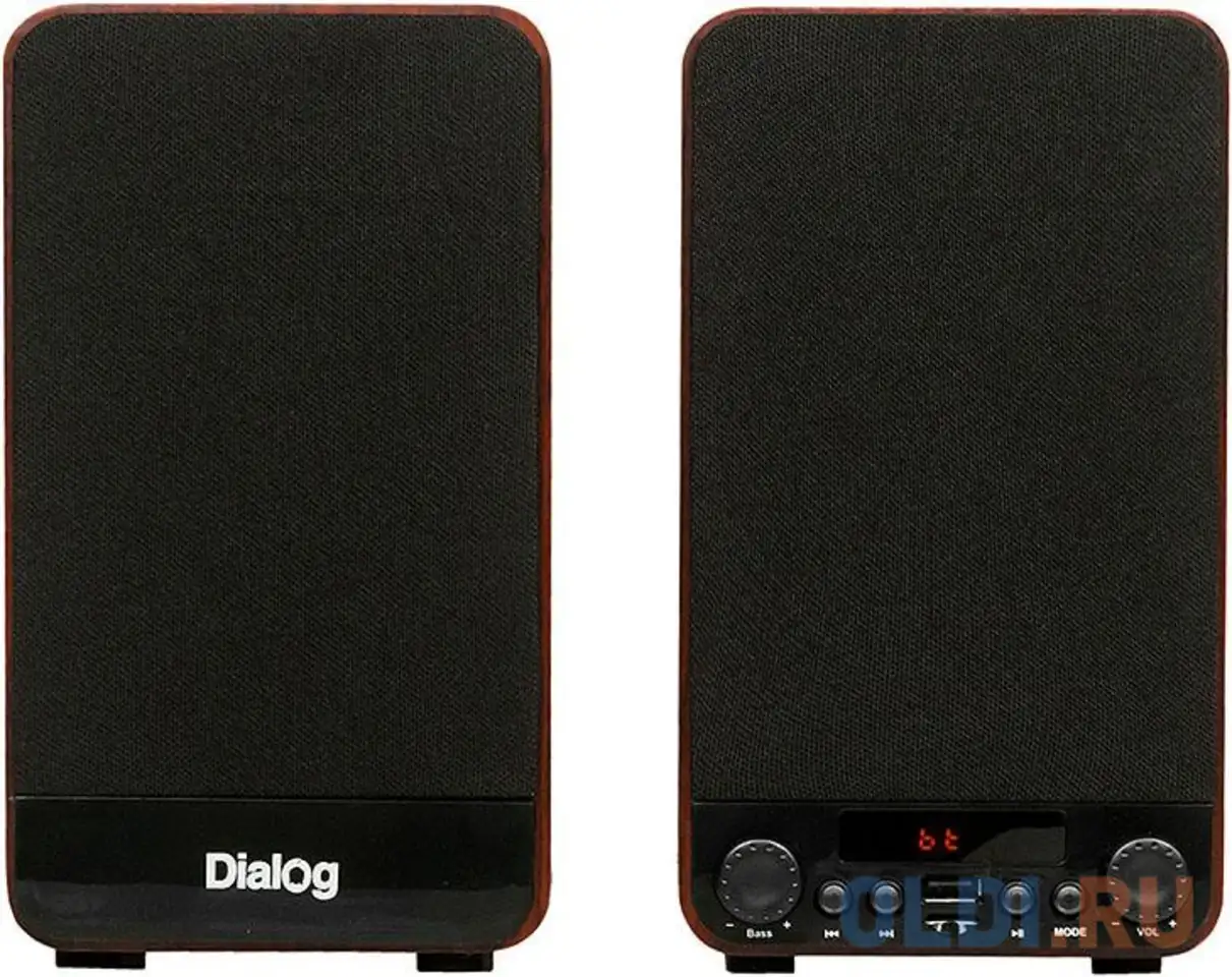 Dialog jazz aj-13 brown - акустические колонки 2.0, 2*15w rms, bluetooth,, фотография 1