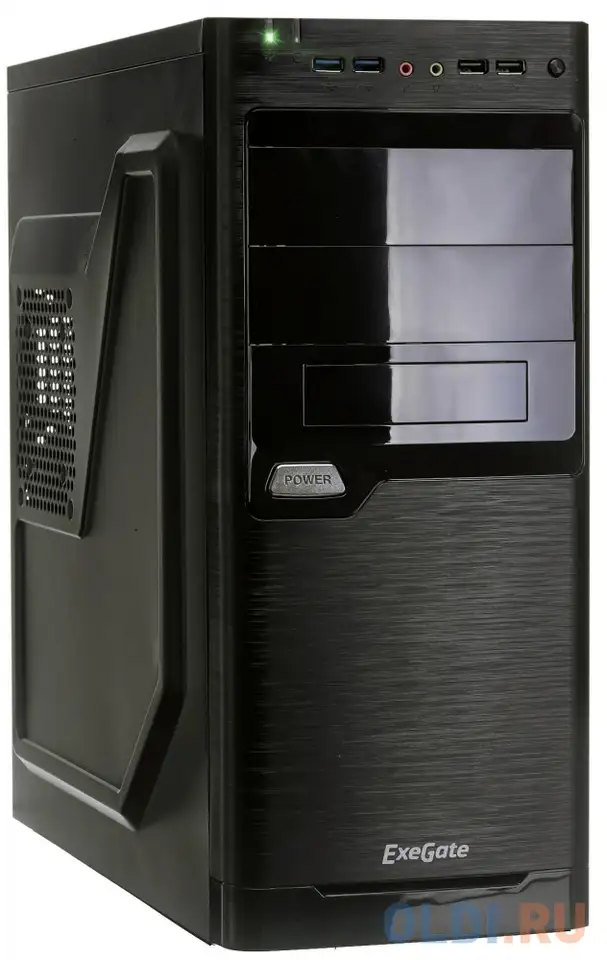 Корпус atx exegate xp-330u 400 вт чёрный ex272727rus, фотография 1