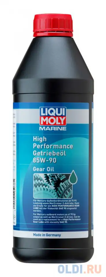 Минеральное трансмиссионное масло liquimoly marine high performance gear oil 85w90 1, фотография 1