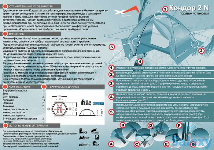 Палатка нормал кондор 2 n мор.волна, фотография 2
