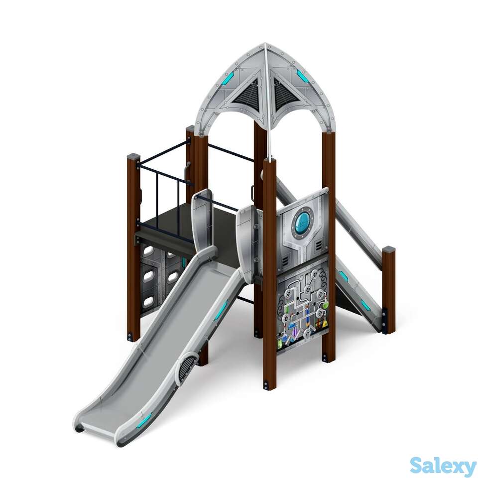 Детский игровой комплекс «космопорт (серый) » дик 2.14.08-01 н=1200, фотография 1