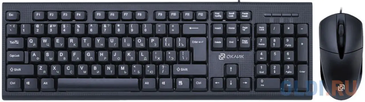 Oklick 640m черный usb {клавиатура + мышь, клав:черный мышь:черный} [1102281], фотография 1