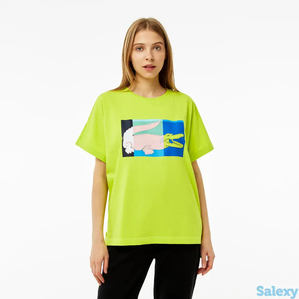 Женская футболка lacoste loose fit, фотография 1